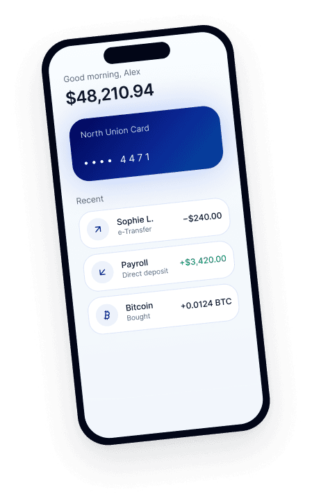 Canadian Digital National Trust Bank App Interface